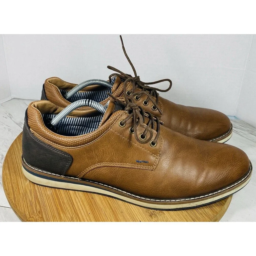 Nunn Bush Men’s Hyde II Plain Toe Oxford Brown, Size 10.5M
